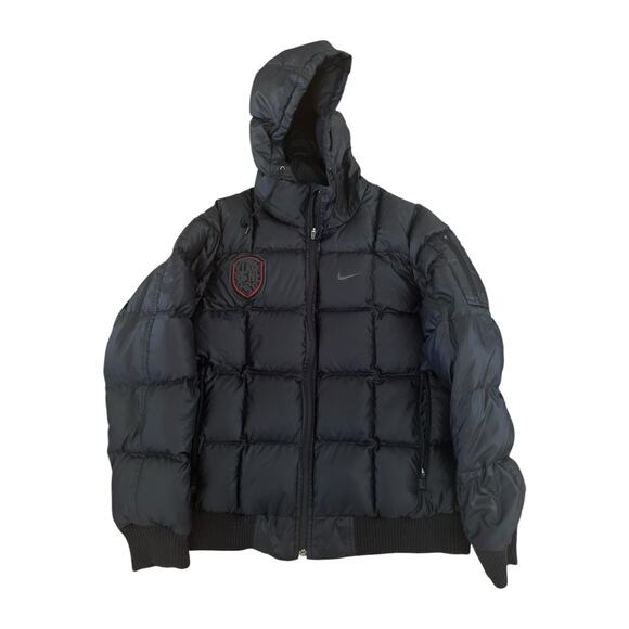 Nike Lebron James Witness 550 Black Feather Filled Puffer Size M Rare - Picture 1 of 13